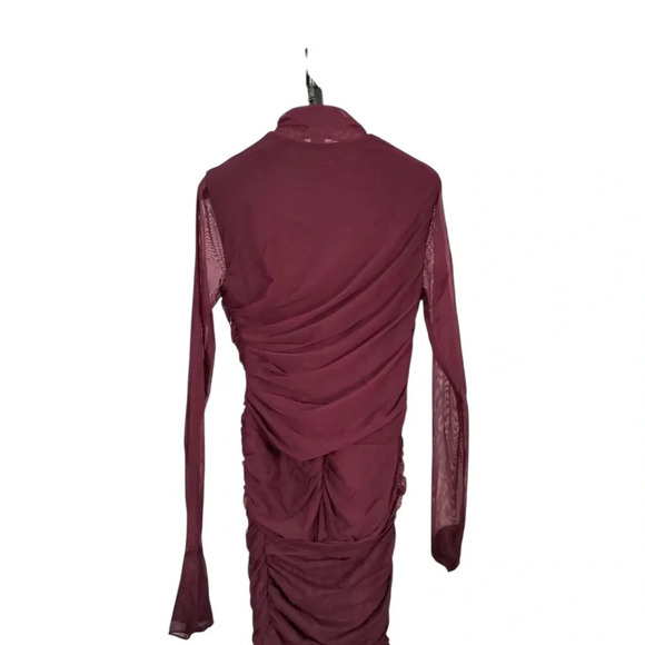 HOUSE OF CB 'Lucasta' Mulberry Gathered Mini Dress/Size M - Picture 6 of 7